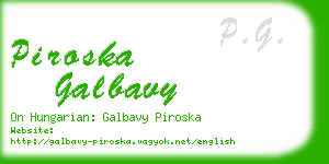 piroska galbavy business card